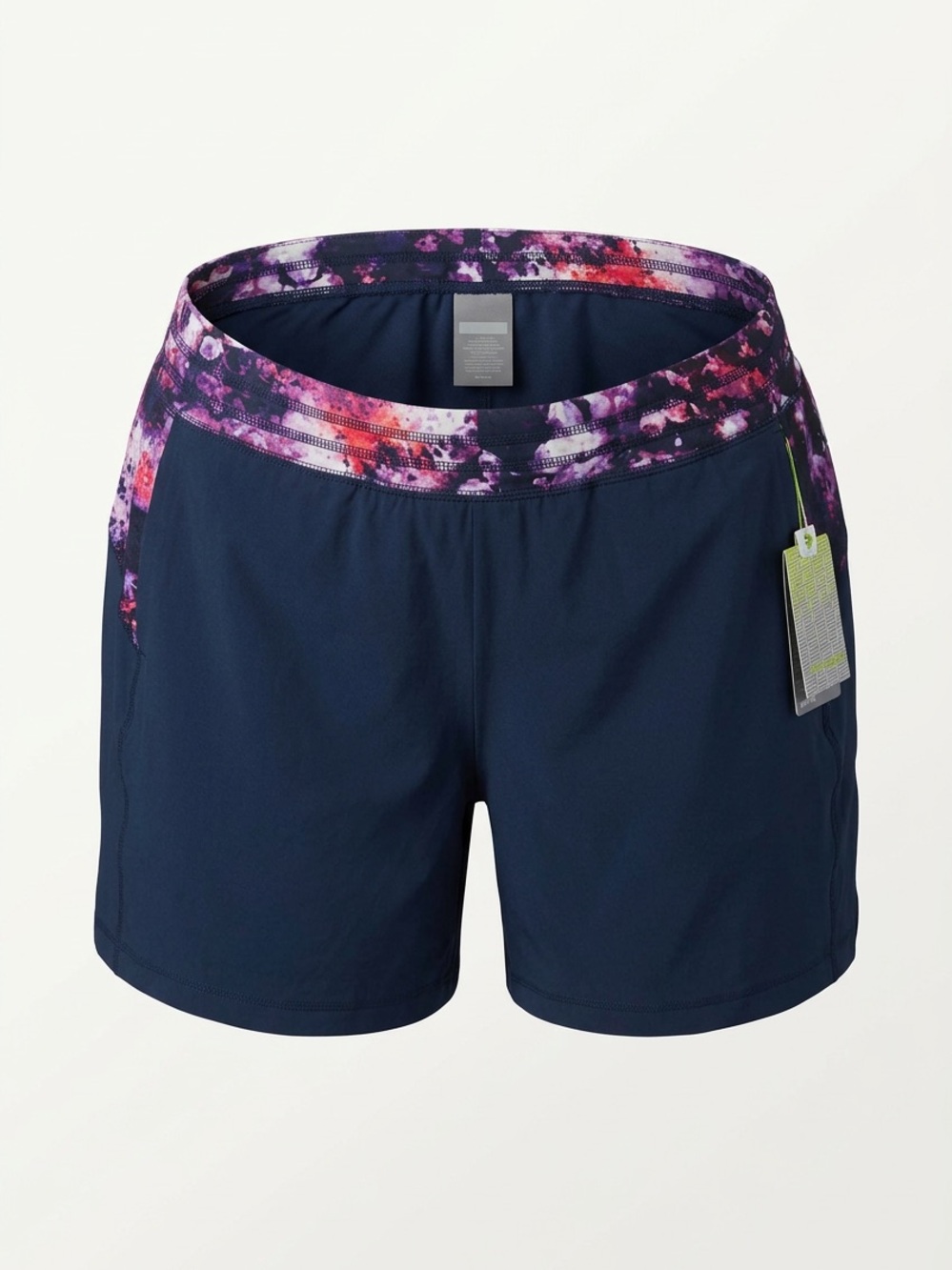 Tek Gear DryTek Women’s XL Navy Athletic Running Shorts Floral NWT
